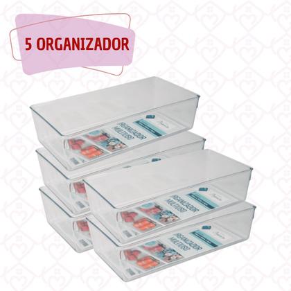 Imagem de Organizadores Modular Multiuso Porta Objetos e Alimentos - 5 UN