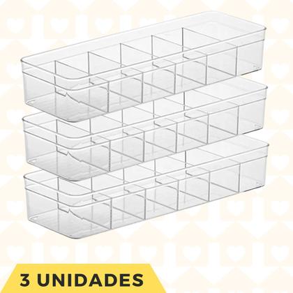 Imagem de Organizadores Retangular Com Divisorias P/ Gavetas Quarto 3 Un