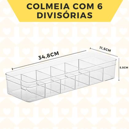 Imagem de Organizadores Retangular Com Divisorias P/ Gavetas Quarto 3 Un
