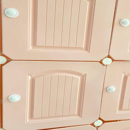 Imagem de Organize Quarto Arara Guarda-Roupas 6 Portas Modular Rosa