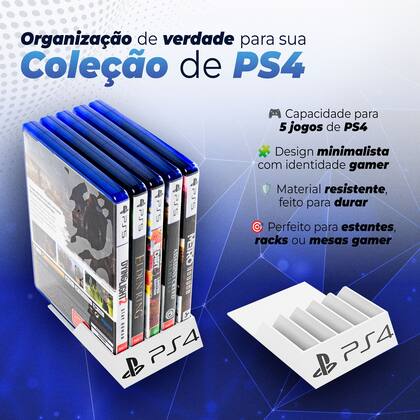 Imagem de Organize sua Coleção: Suporte de 5 Jogos, Praticidade e um Toque de Estilo