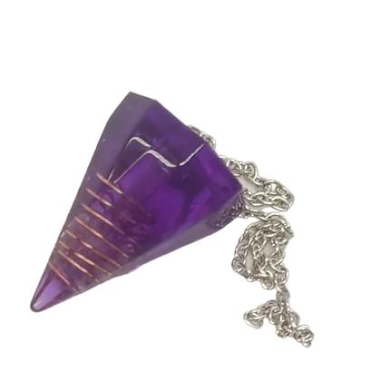 Imagem de Orgonite Pêndulo - Ametista Raio Violeta Transmutação