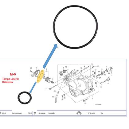 Imagem de Oring Vedação Maior E Menor Tampa Filtro Oleo Fourtrax 420