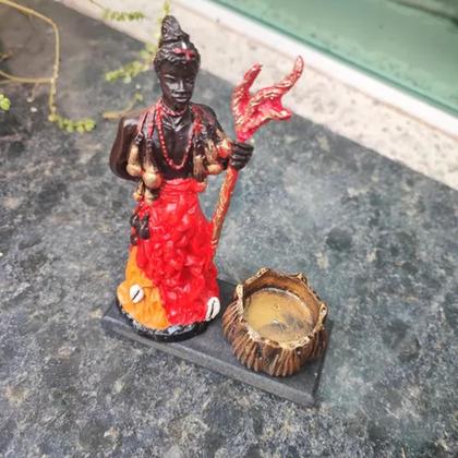 Imagem de Orixás Da Umbanda Em Resina 15 Cm Com Porta Vela