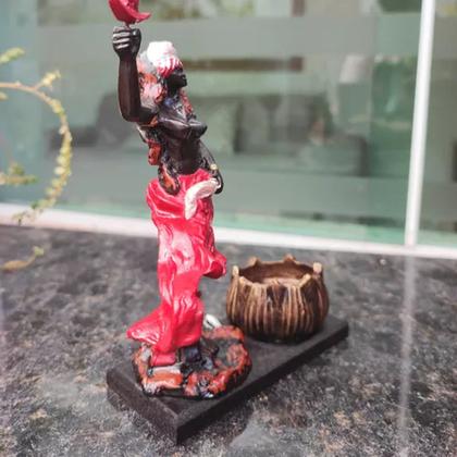 Imagem de Orixás Da Umbanda Em Resina 15 Cm Com Porta Vela