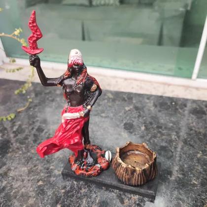 Imagem de Orixás Da Umbanda Em Resina 15 Cm Com Porta Vela