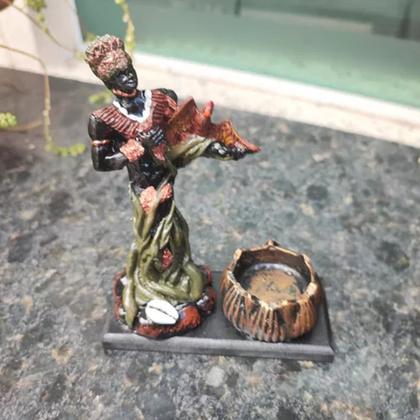 Imagem de Orixás Da Umbanda Em Resina 15 Cm Com Porta Vela