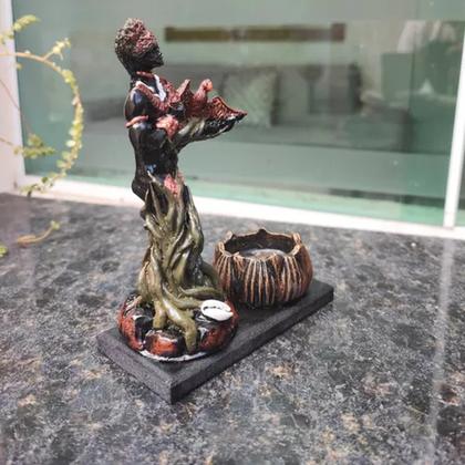 Imagem de Orixás Da Umbanda Em Resina 15 Cm Com Porta Vela