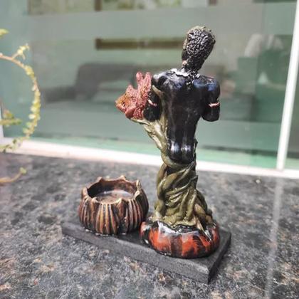 Imagem de Orixás Da Umbanda Em Resina 15 Cm Com Porta Vela