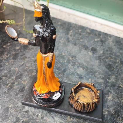 Imagem de Orixás Da Umbanda Em Resina 15 Cm Com Porta Vela