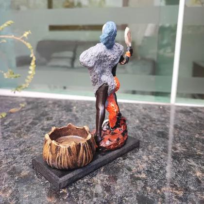 Imagem de Orixás Da Umbanda Em Resina 15 Cm Com Porta Vela