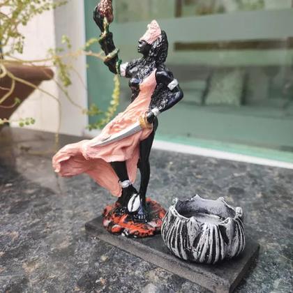 Imagem de Orixás Da Umbanda Em Resina 15 Cm Com Porta Vela