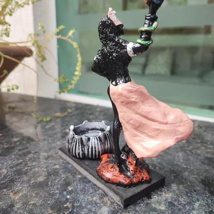 Imagem de Orixás Da Umbanda Em Resina 15 Cm Com Porta Vela