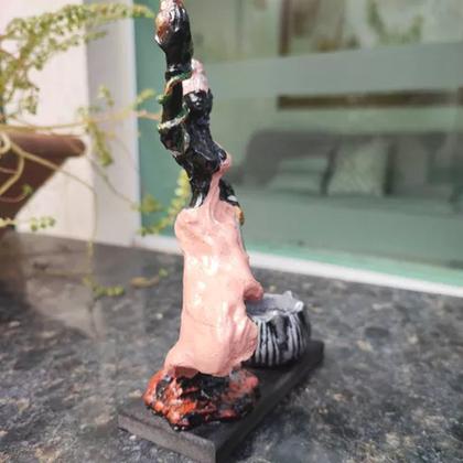 Imagem de Orixás Da Umbanda Em Resina 15 Cm Com Porta Vela