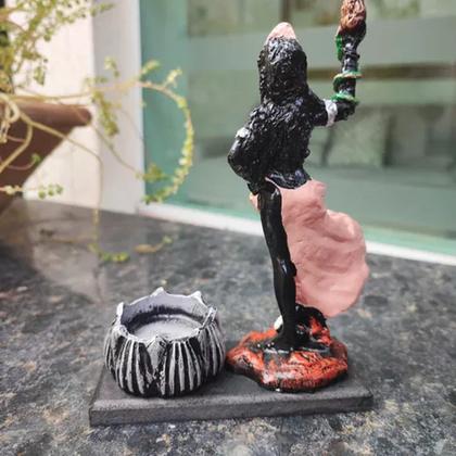 Imagem de Orixás Da Umbanda Em Resina 15 Cm Com Porta Vela