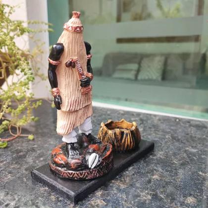 Imagem de Orixás Da Umbanda Em Resina 15 Cm Com Porta Vela