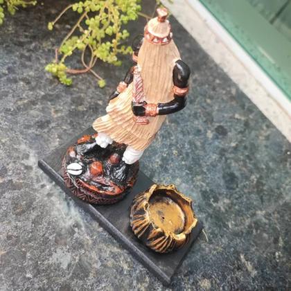 Imagem de Orixás Da Umbanda Em Resina 15 Cm Com Porta Vela