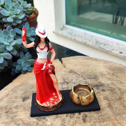 Imagem de Orixás Da Umbanda Em Resina 15 Cm Com Porta Vela