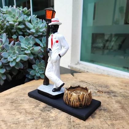 Imagem de Orixás Da Umbanda Em Resina 15 Cm Com Porta Vela