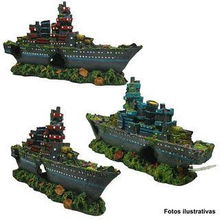 Imagem de Ornamento resina para aquarios barco a vapor sc-7500 110v