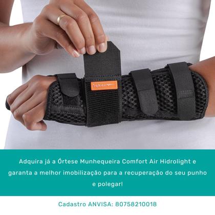 Imagem de Órtese Munhequeira Comfort Air Longa com Polegar Esquerda Hidrolight