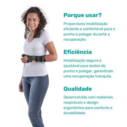 Imagem de Órtese Munhequeira Comfort Air Longa com Polegar Esquerda Hidrolight