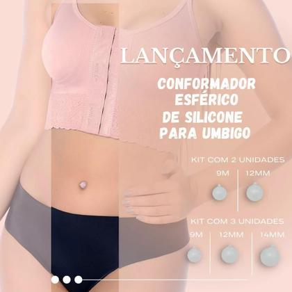 Imagem de Ortese Umbigo Perola Esférica Póscirurgia Abdominoplastia C/3