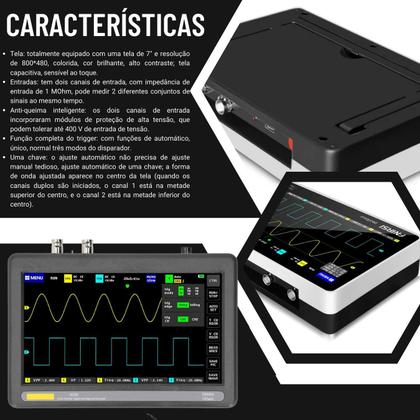 Imagem de Osciloscópio 100 Mhz 2 Canais Fnirsi-1013d Nf Garantia