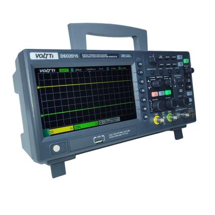 Imagem de Osciloscópio Digital de Bancada 150MHz 1GSa 2 canais com Gerador de Sinais Voltti DSO2D15