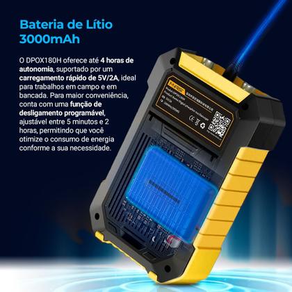 Imagem de Osciloscópio Digital FNIRSI Portátil DPOX180H Amarelo