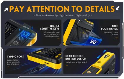 Imagem de Osciloscópio Digital Portátil FNIRSI PRO 200Khz 800vpp