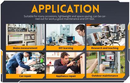 Imagem de Osciloscópio Digital Portátil FNIRSI PRO 200Khz 800vpp