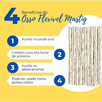 Imagem de Ossinho Palito Natural para Cães Kiosso Pacote 1Kg - 8/5