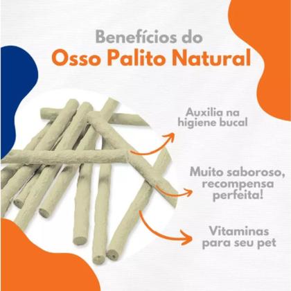 Imagem de Ossinho Palito Natural para Cães Kiosso Pacote 1Kg - 8/5