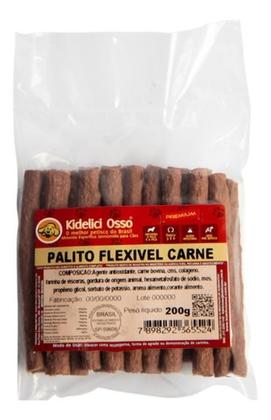 Imagem de Osso Palito Flexível - Kidelici Osso - Sabor Carne - 200G