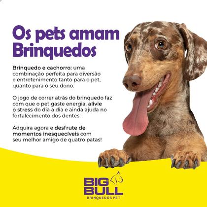 Imagem de Osso Pet Brinquedo Cachorro Interativo Ossinho Borracha Maciça Resistente Porte Médio Big Bull Pet