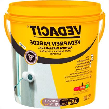 Imagem de Otto Vedacit Vedapren Parede Pintura Impermeavel Branca 3,6Kg