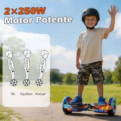 Imagem de Overboard Azul E Amarelo Fogo Skate Eletrico Com Equilibrio Automatico