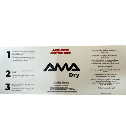 Imagem de Overgrip AMA Sport Ace Dry - Limão 3 Un