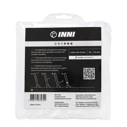 Imagem de Overgrip Inni DryPro Com 15 Unidades Preto