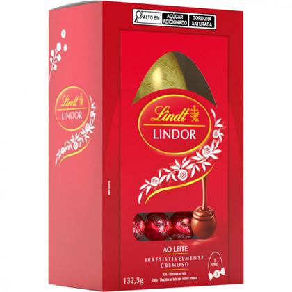 Imagem de Ovo de Páscoa Lindt Lindor Ao Leite 132,5g Recheado com Trufas