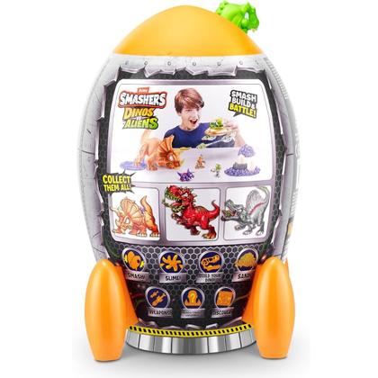 Imagem de Ovo Smashers Dino vs Aliens Triceratops Verde 25 Surpresas - Fun