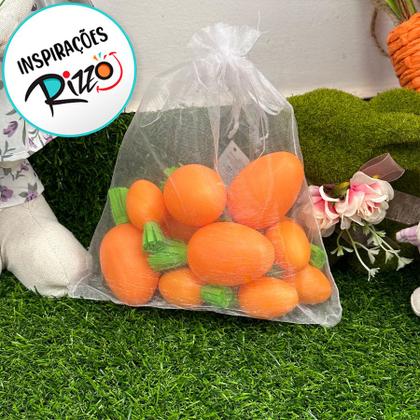 Imagem de Ovos de Cenouras Decorativo para Pendurar - 12 unidades - Cromus - Rizzo
