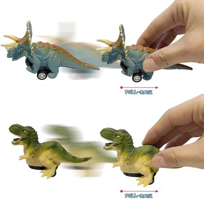 Imagem de Ovos de Páscoa com carros dobráveis de dinossauro para crianças, pacote com 4