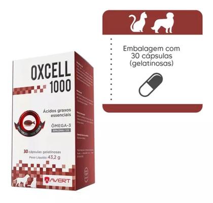 Imagem de Oxcell 1000 Mg Ômega-3 Suplemento Alimentar Para Cães E Gatos 30 Cáps