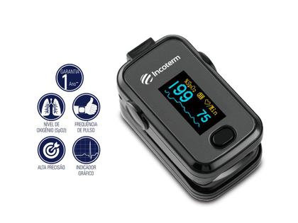 Imagem de Oxímetro de Pulso Portátil de Dedo OX520 Incoterm