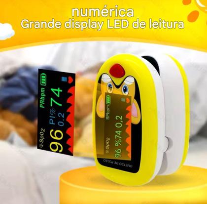 Imagem de Oxímetro neonatal, infantil e pediátrico de 0 a 12 anos monitor de saturação de oxigênio e batimento