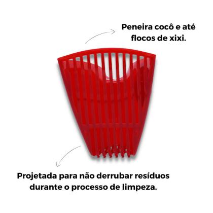 Imagem de Pá Coletora de Fezes Pet Cata Cocô Para Gatos Furba Vermelha