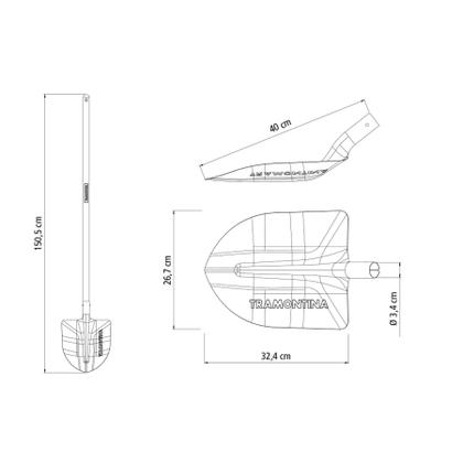 Imagem de Pá de Bico Tramontina 459/40 em Aço com Cabo de Madeira 120 cm