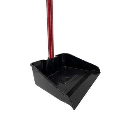 Imagem de Pá de Lixo Pazinha Coletora Plástica COM CABO Longo 60cm Limpeza Multiuso Casa Quintal Escritório Cozinha Banheiro